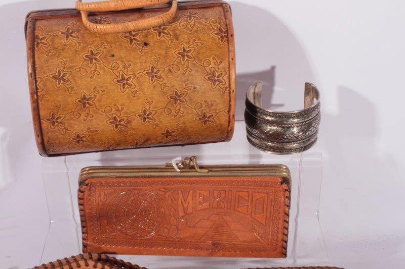 Collection of Mexican Leather Wallets and Accessories