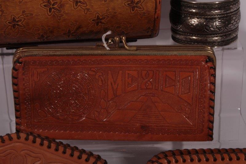 Collection of Mexican Leather Wallets and Accessories