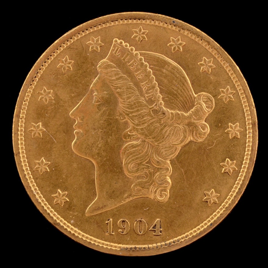 An 1904 $20 Liberty Head Gold Coin