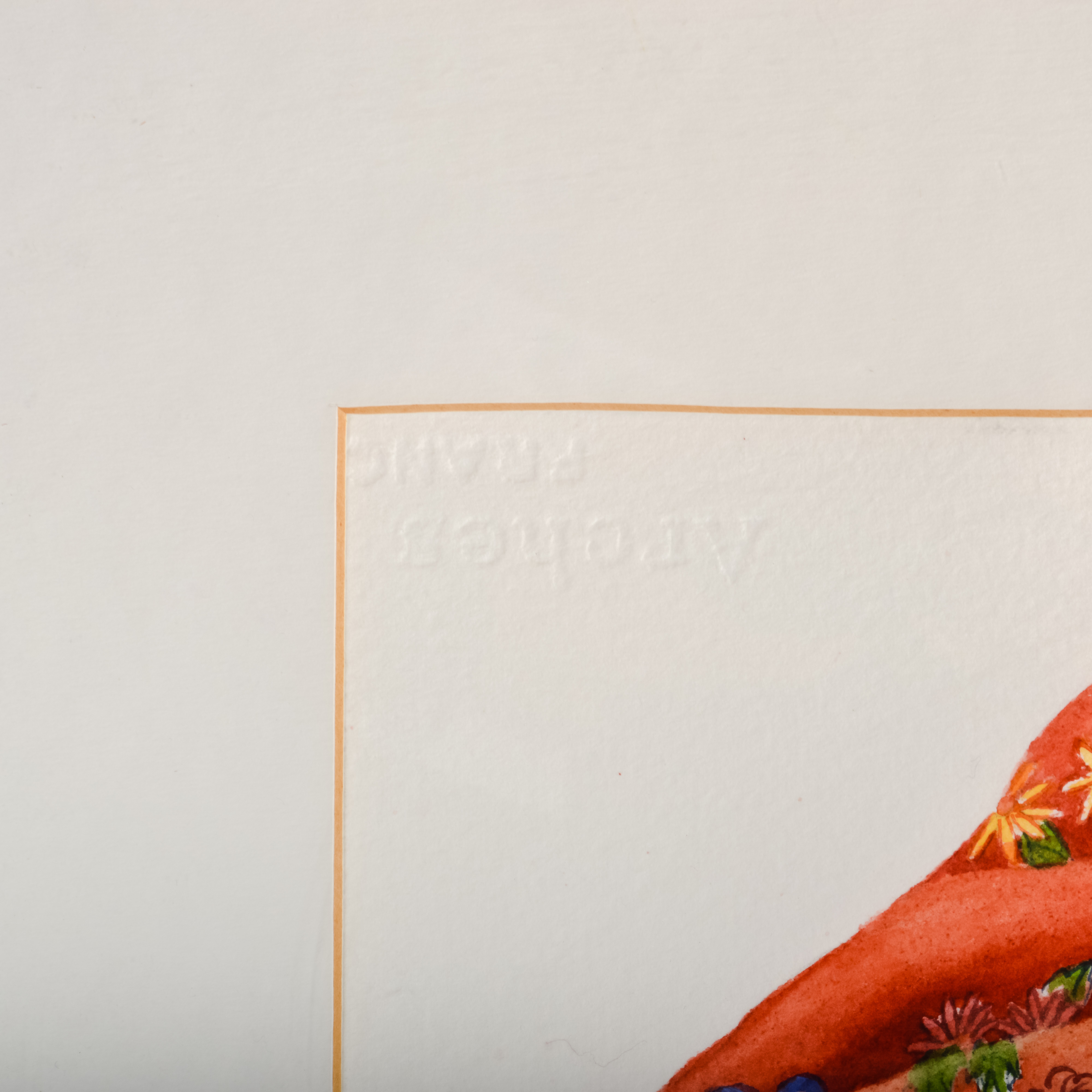 Framed Original Watercolor After Gustav Klimt Collected Works