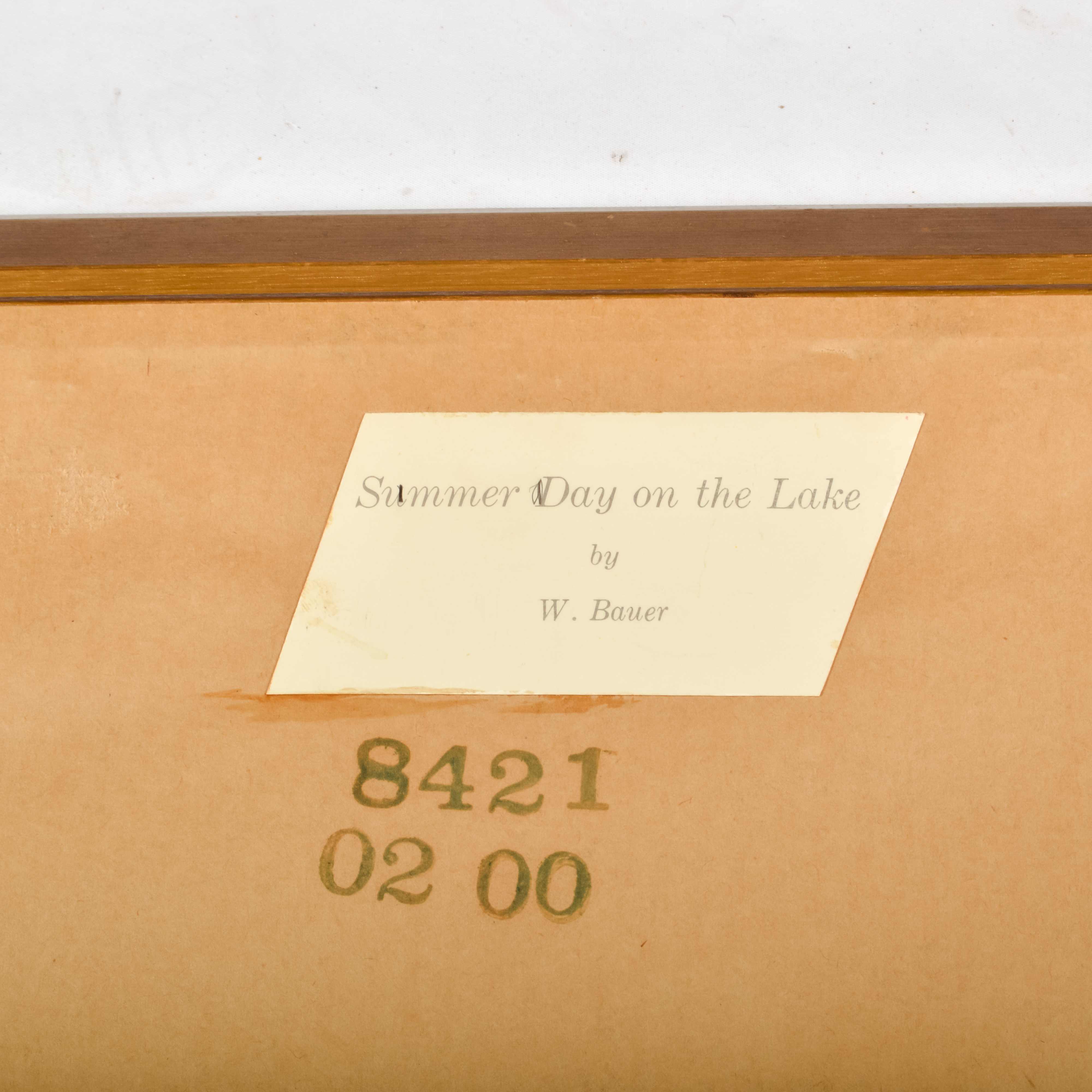 "Summer Day on the Lake" Original Oil on Board by Willi Bauer