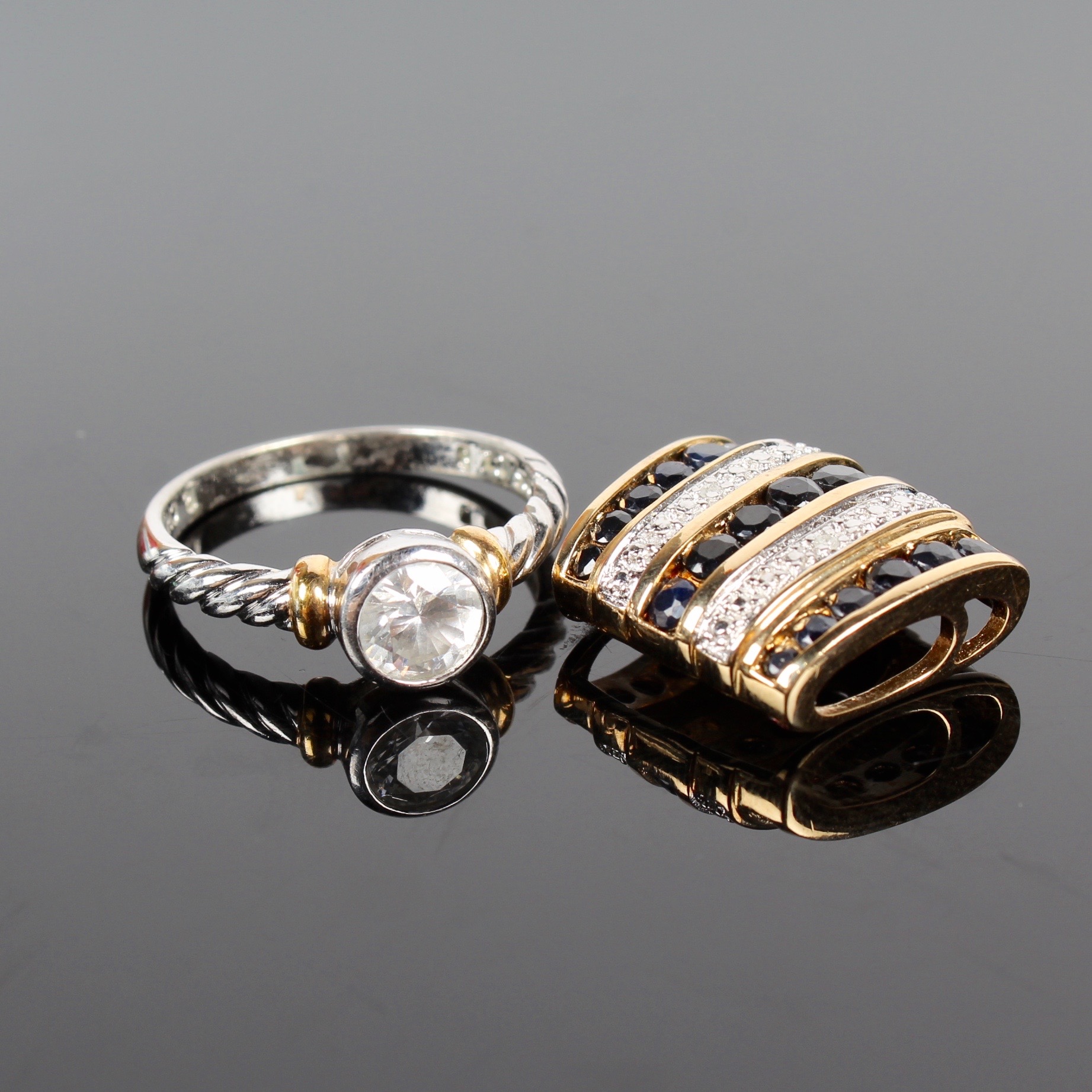 Sterling Silver Pendant and Ring Pair