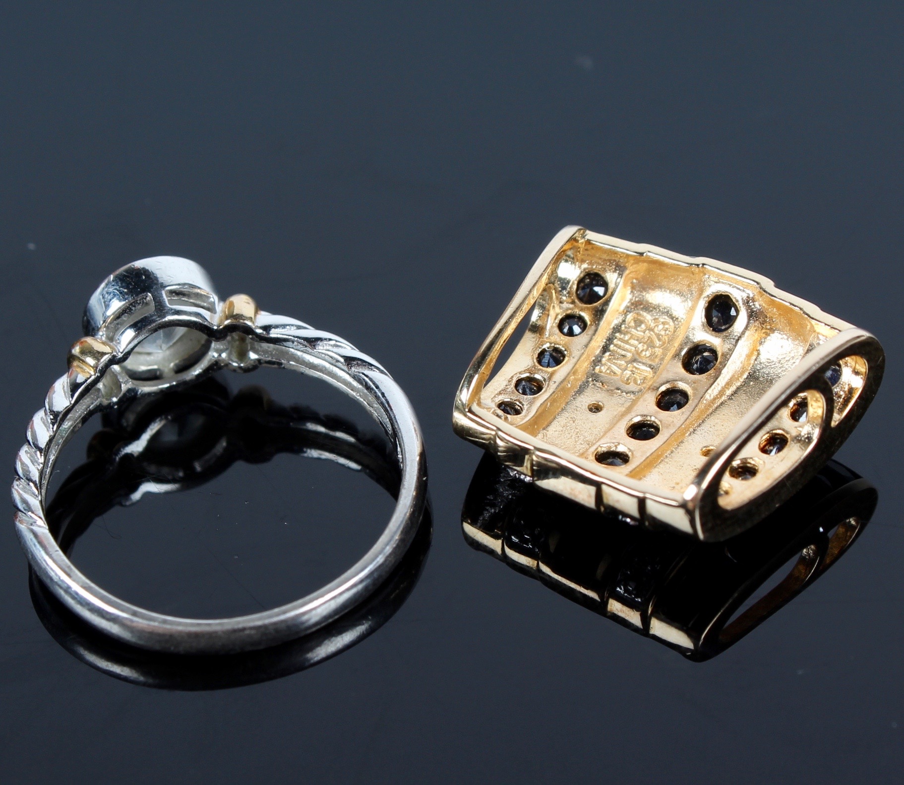 Sterling Silver Pendant and Ring Pair