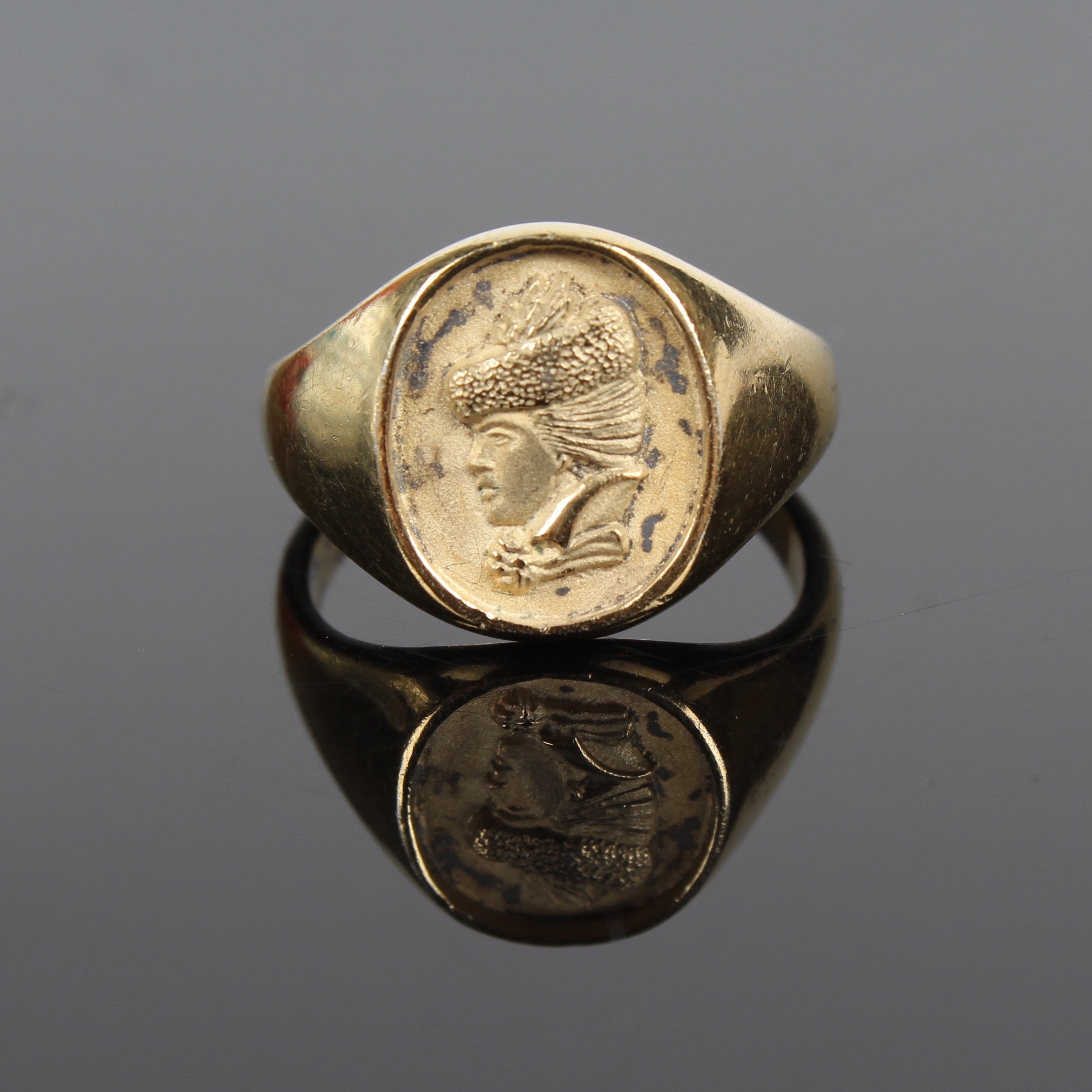 Gold Plated Sterling Silver Silhouette Ring