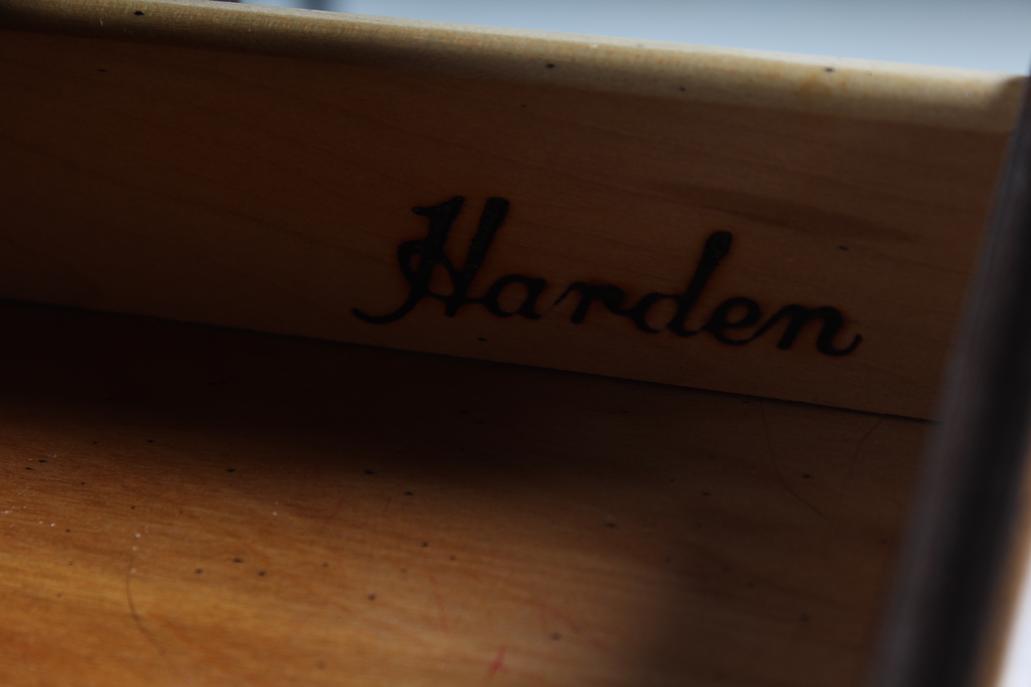 Queen Anne Style Desk with Brass Details by Harden and Chair