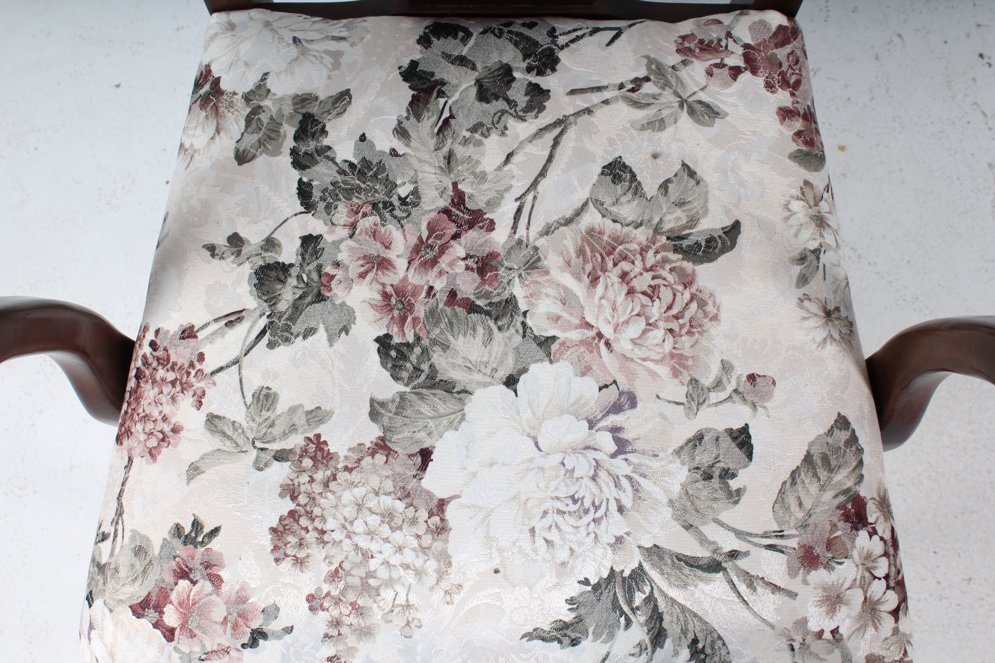 Queen Anne Style Desk with Brass Details by Harden and Chair