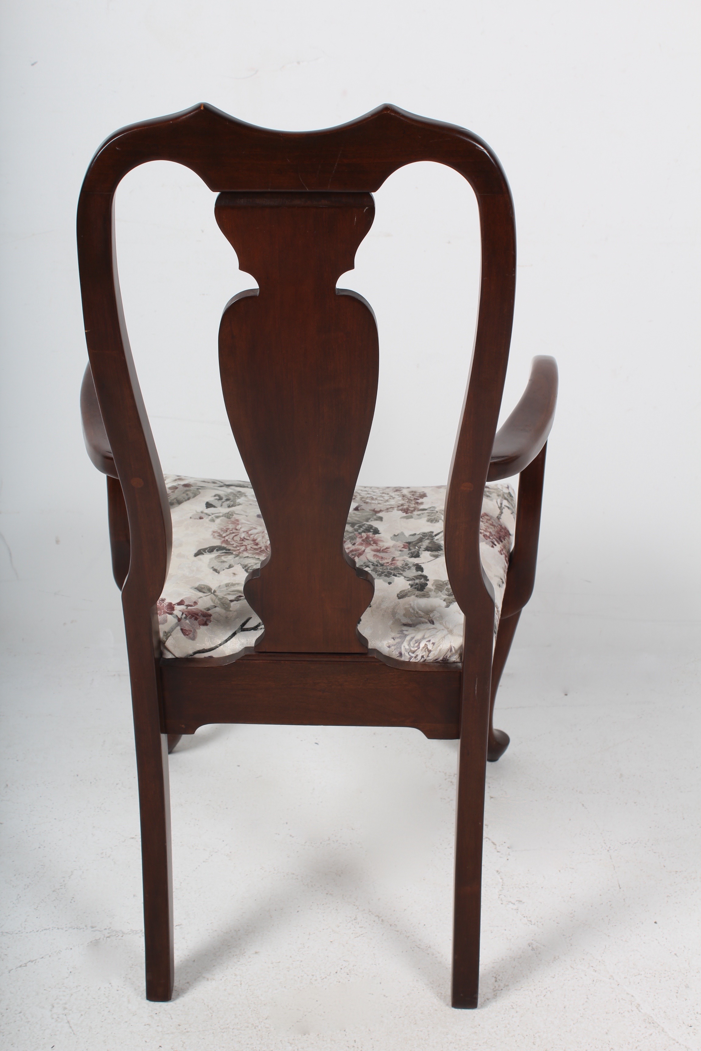 Queen Anne Style Desk with Brass Details by Harden and Chair
