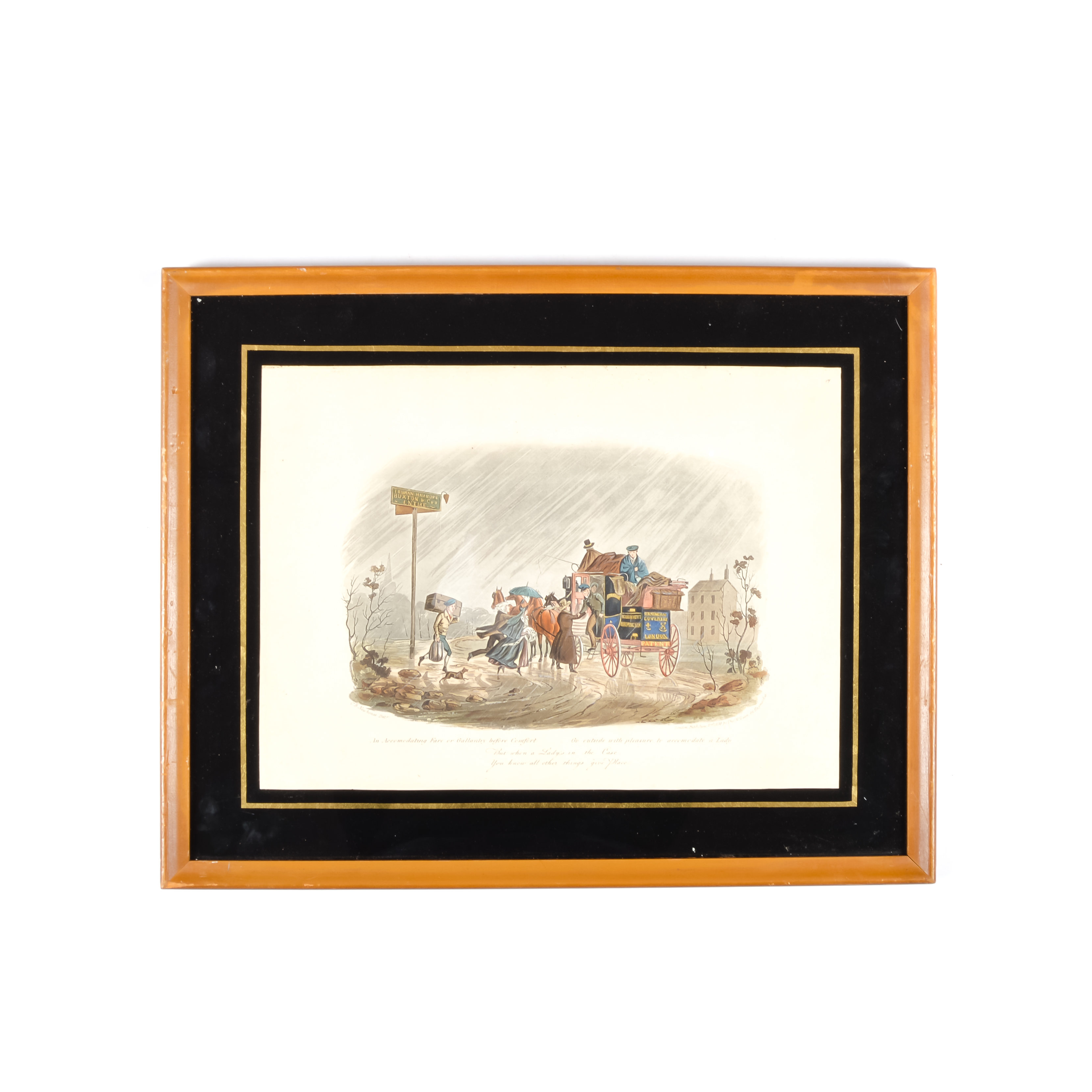 Pair of 19th C. "Scenes on the Road" Plates by C.B. Newhouse