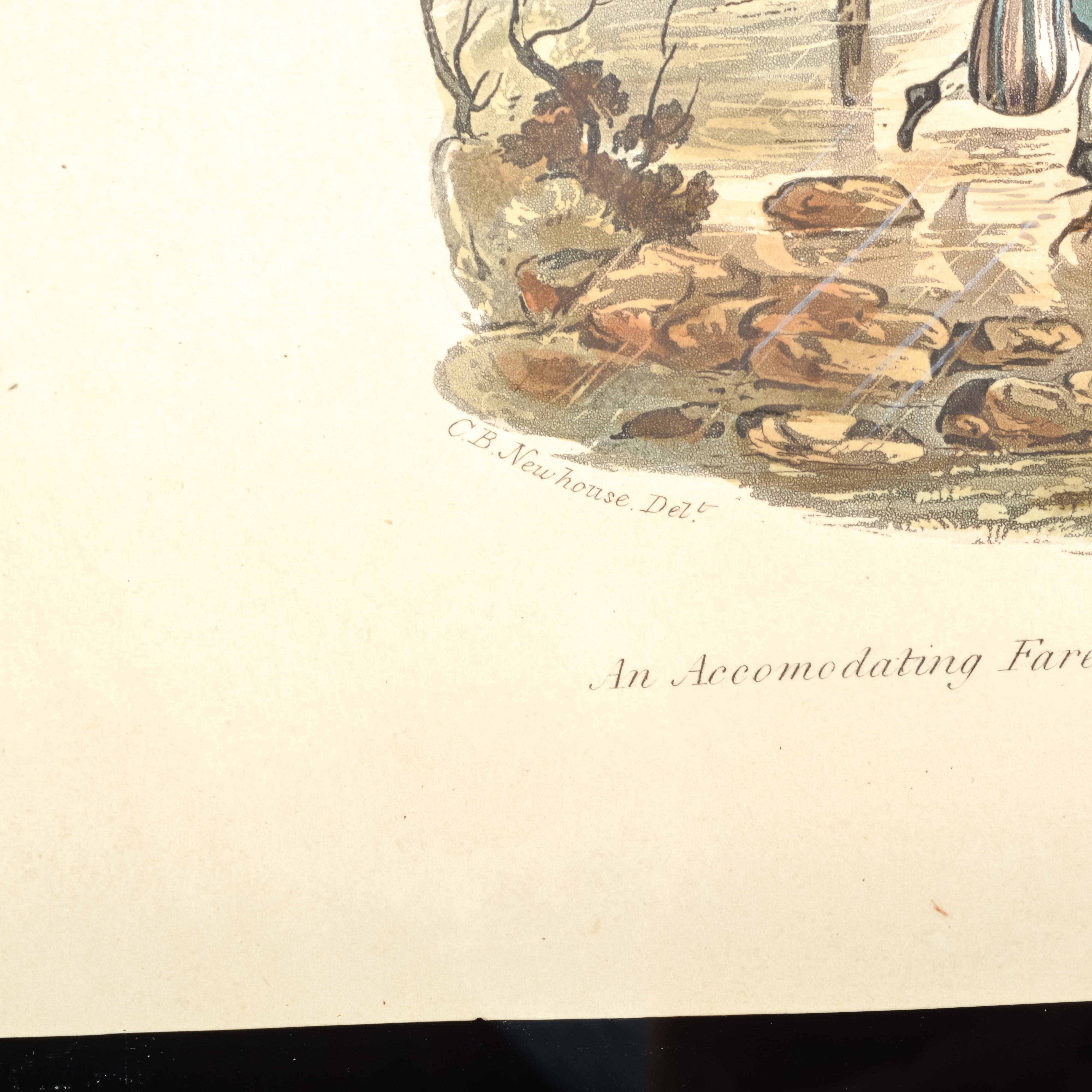 Pair of 19th C. "Scenes on the Road" Plates by C.B. Newhouse