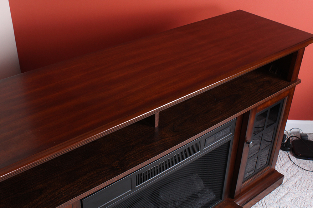 Twin-Star Electric Fireplace with Cabinet Flanks