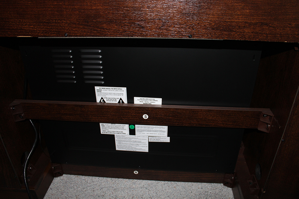 Twin-Star Electric Fireplace with Cabinet Flanks