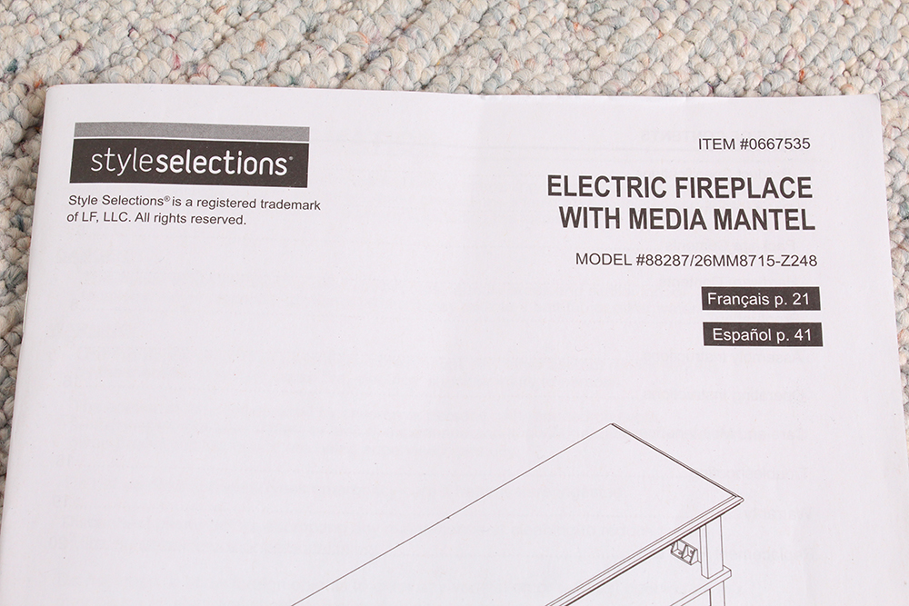 Twin-Star Electric Fireplace with Cabinet Flanks