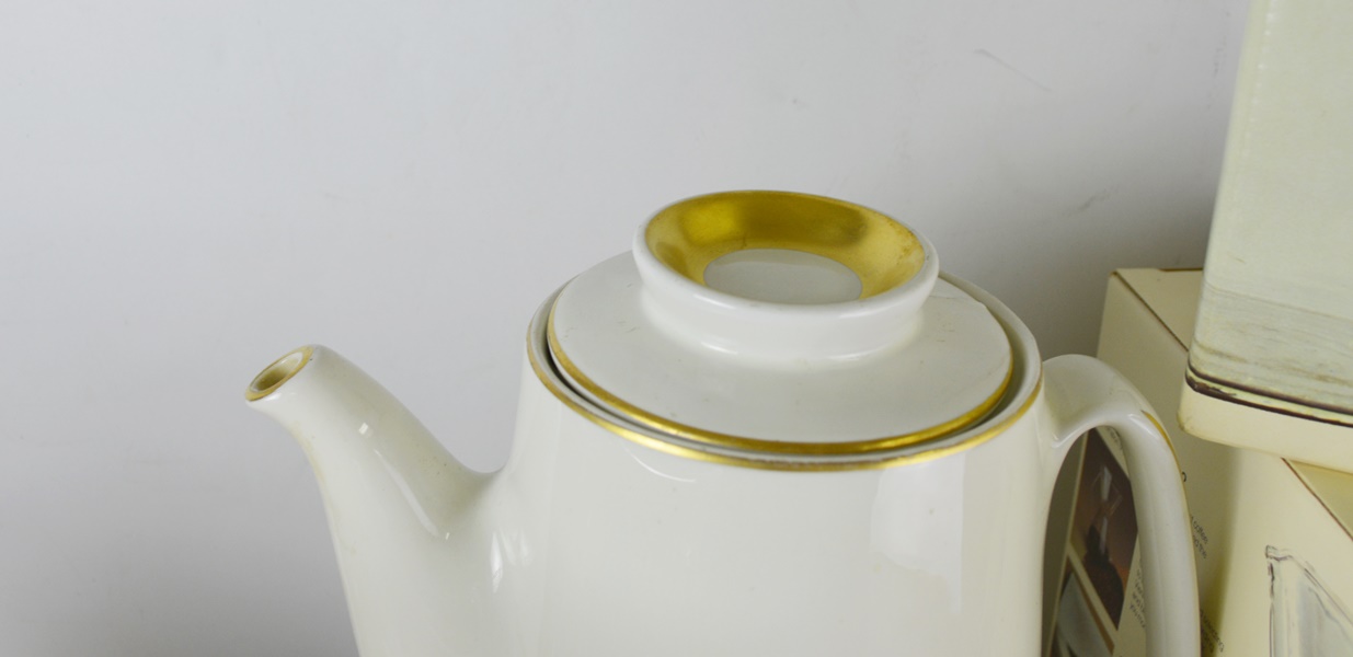 Three Chemex Filter Drip Coffee Maker and The Hall China Co Porcelain Percolater