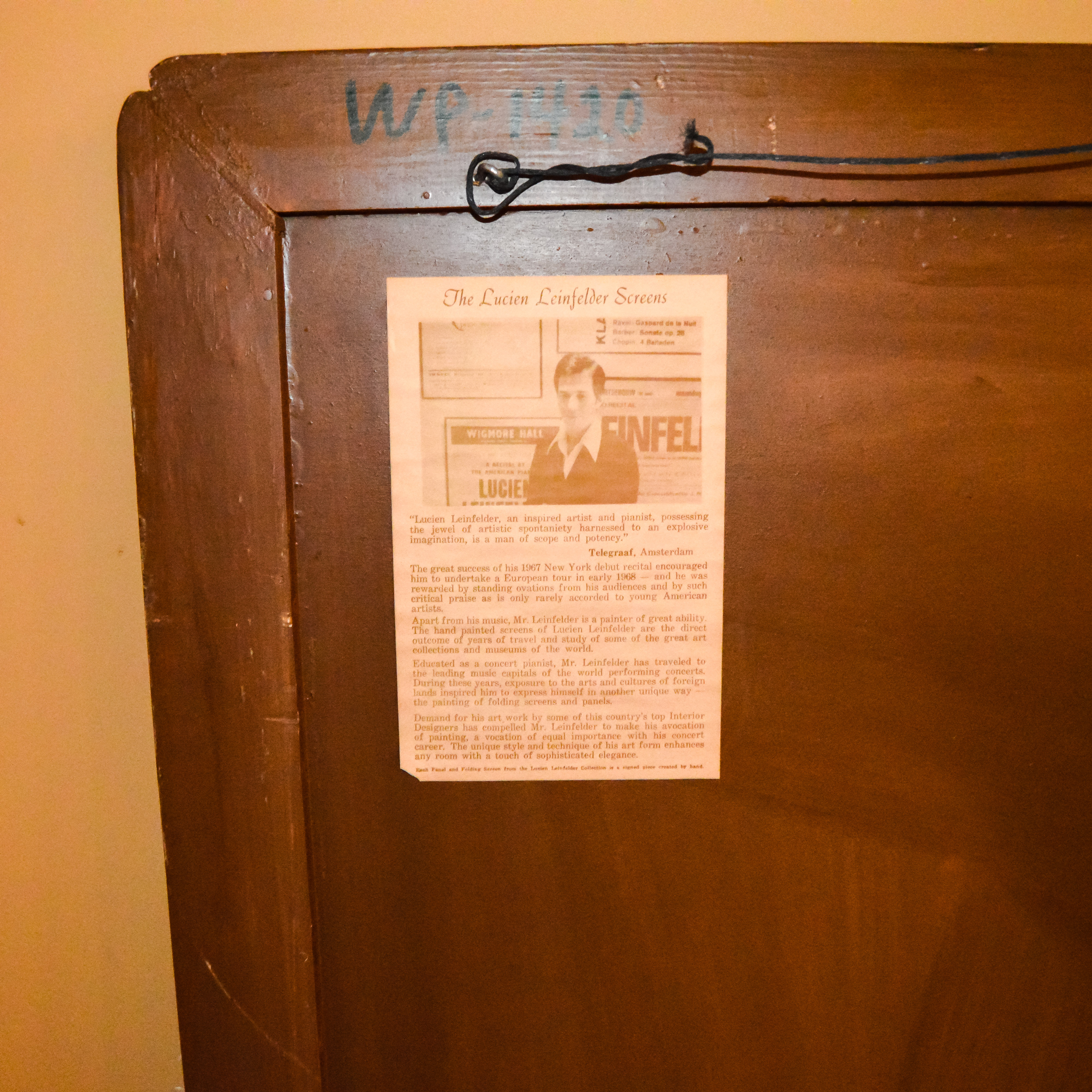 Signed Lucien Leinfelder Painted Panel