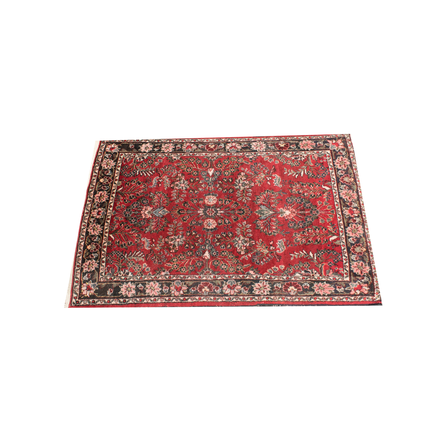 Handwoven Wool Sarouk Area Rug