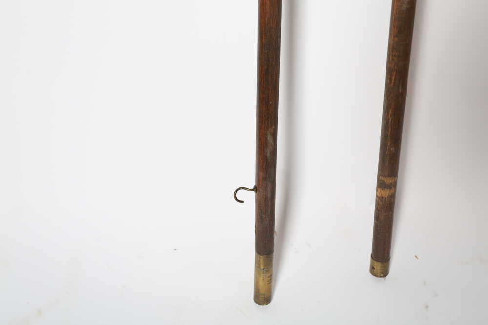 Vintage Cub Scout Flagpole with Brass Wolf Finial