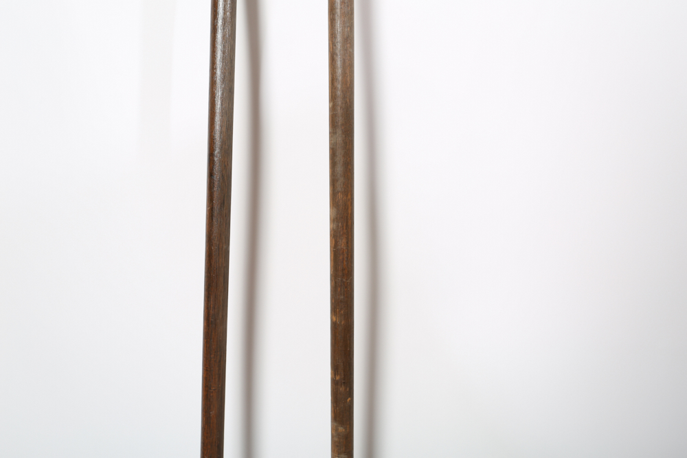 Vintage Cub Scout Flagpole with Brass Wolf Finial