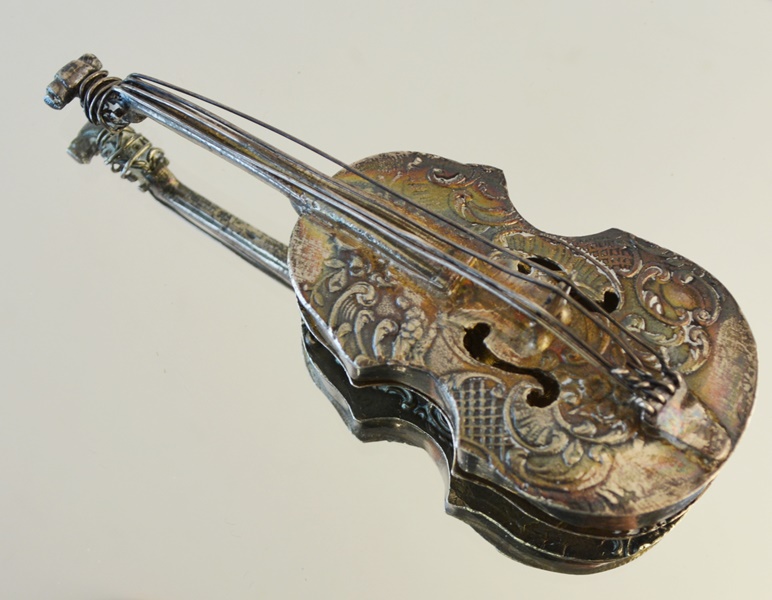 1896 Sterling Miniature Violin by Edwin Thompson Bryant