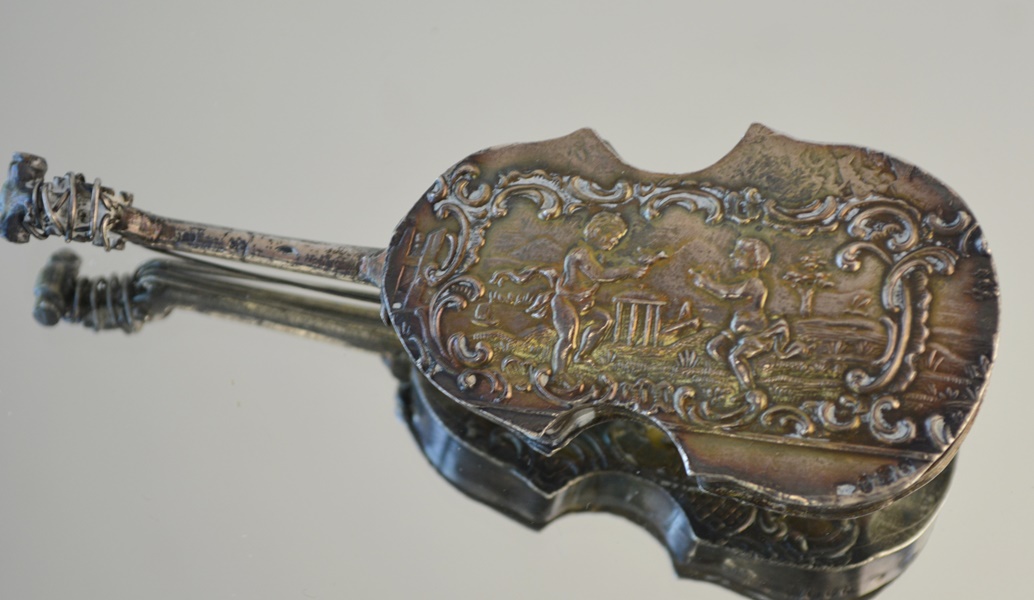1896 Sterling Miniature Violin by Edwin Thompson Bryant