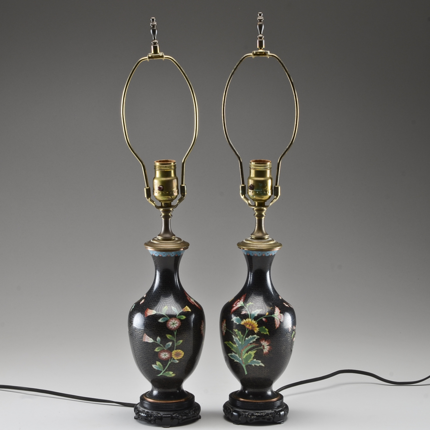 Vintage Cloisonné Table Lamps