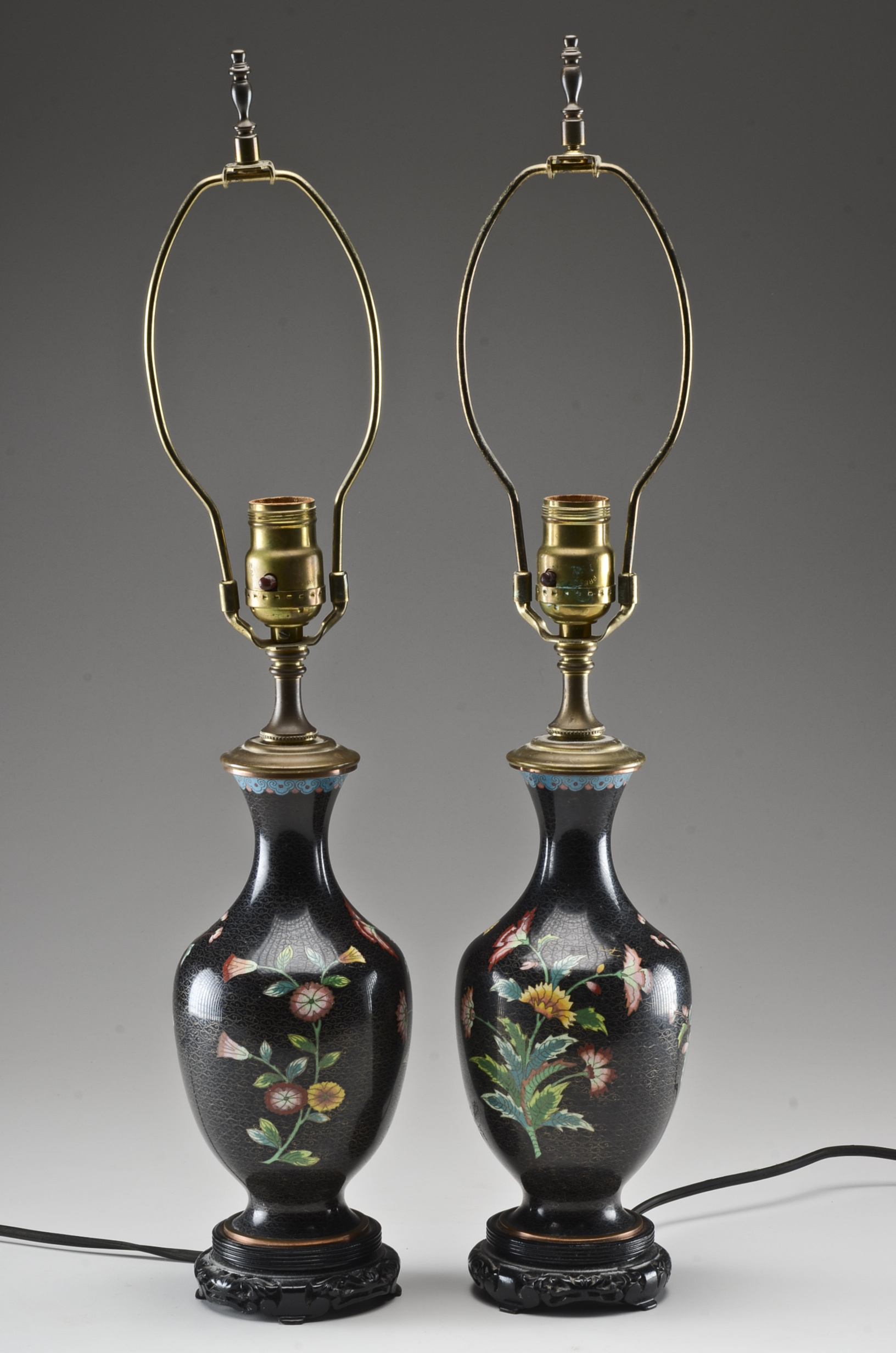 Vintage Cloisonné Table Lamps
