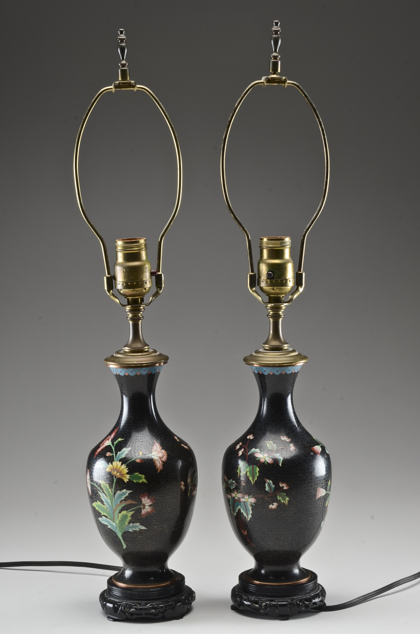 Vintage Cloisonné Table Lamps