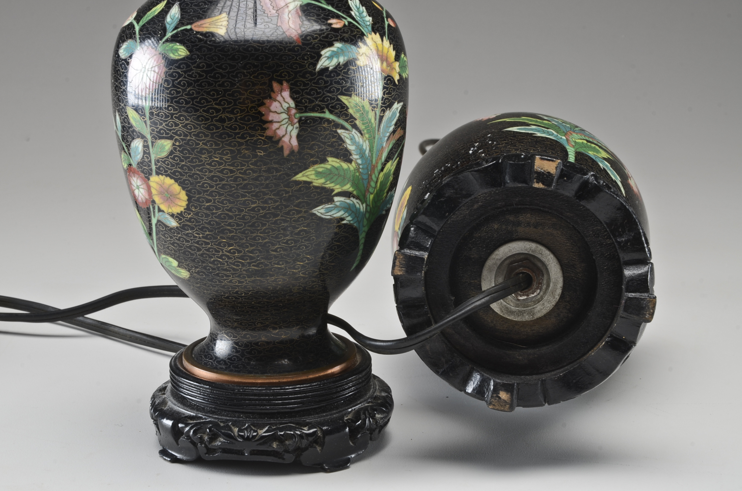 Vintage Cloisonné Table Lamps