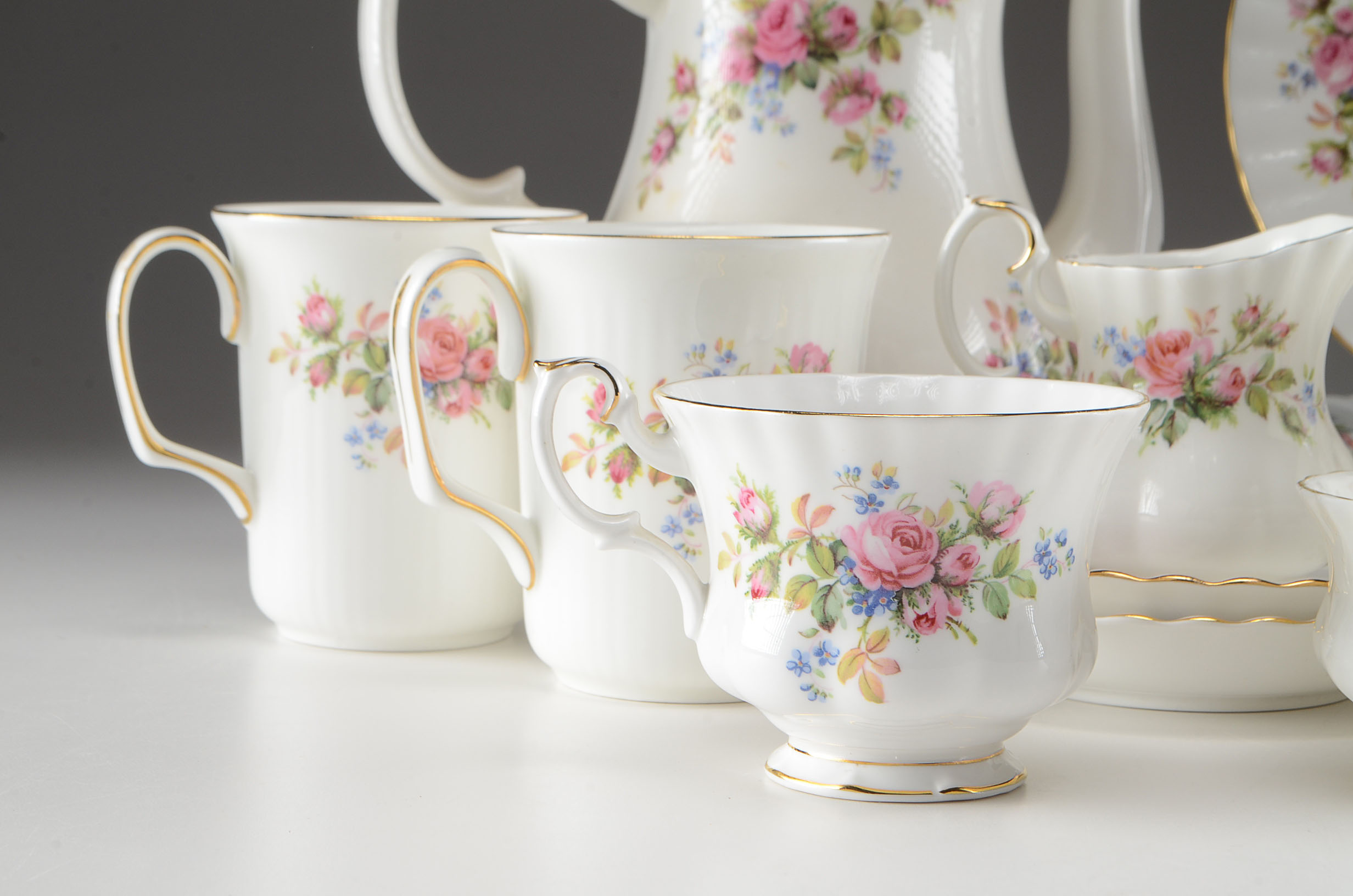 Royal Albert "Moss Rose" Tea Set