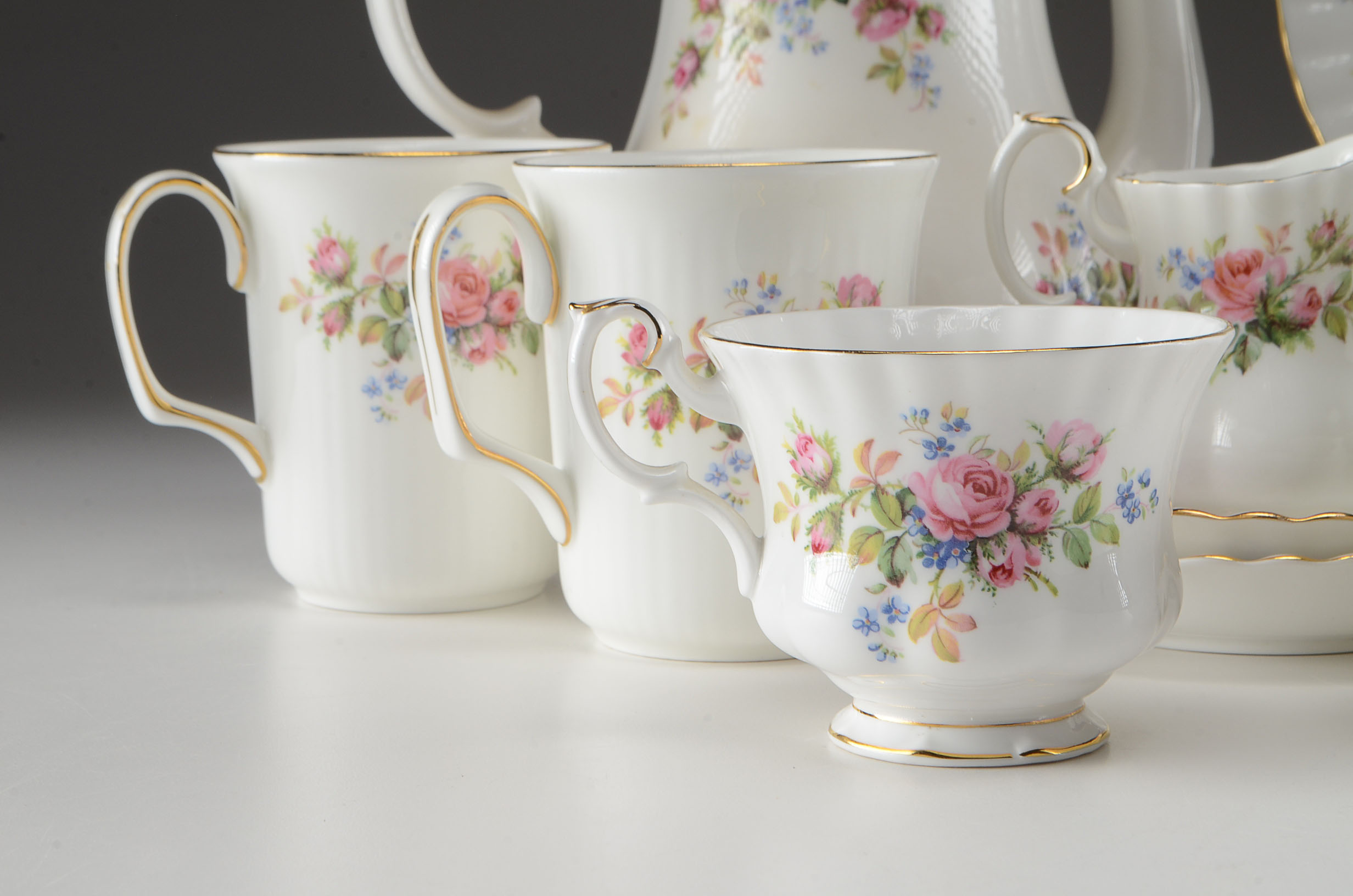 Royal Albert "Moss Rose" Tea Set