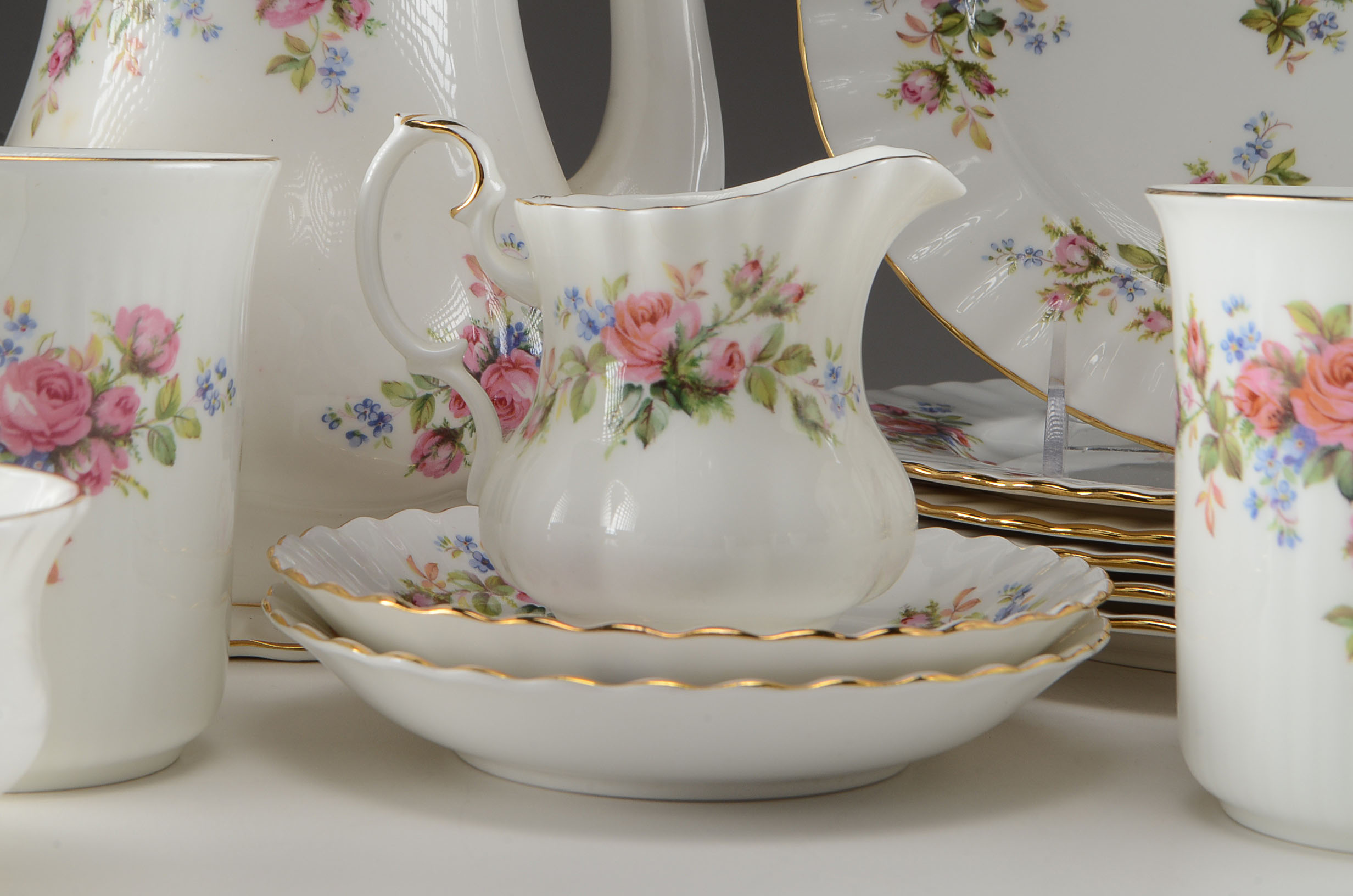 Royal Albert "Moss Rose" Tea Set