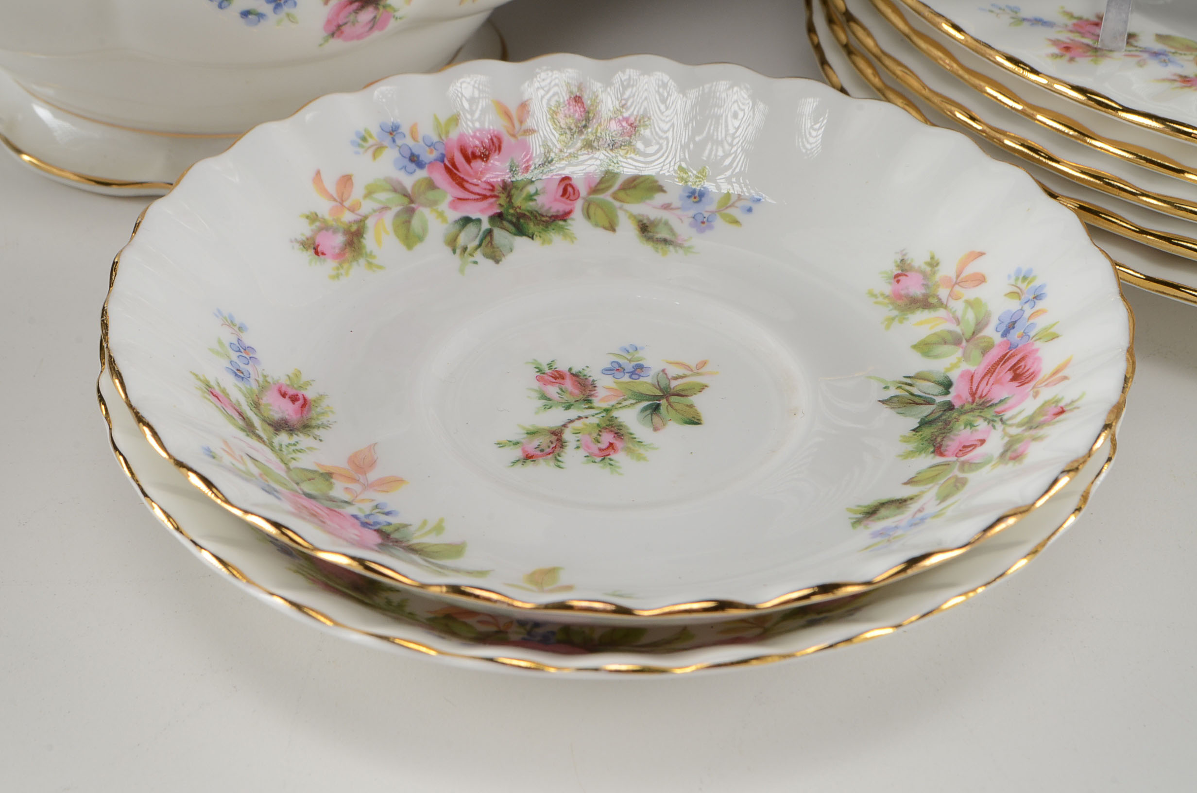Royal Albert "Moss Rose" Tea Set
