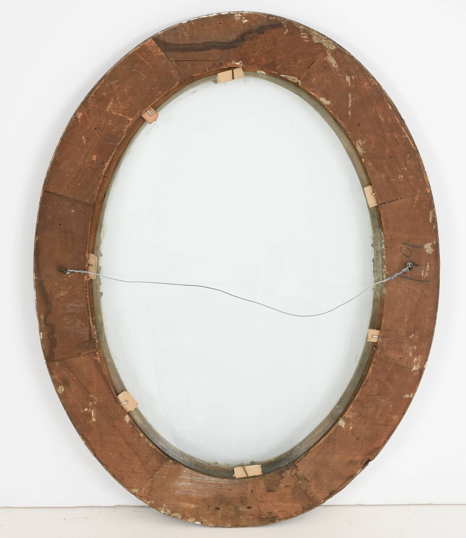 Antique Oval Bubble Glass Frame