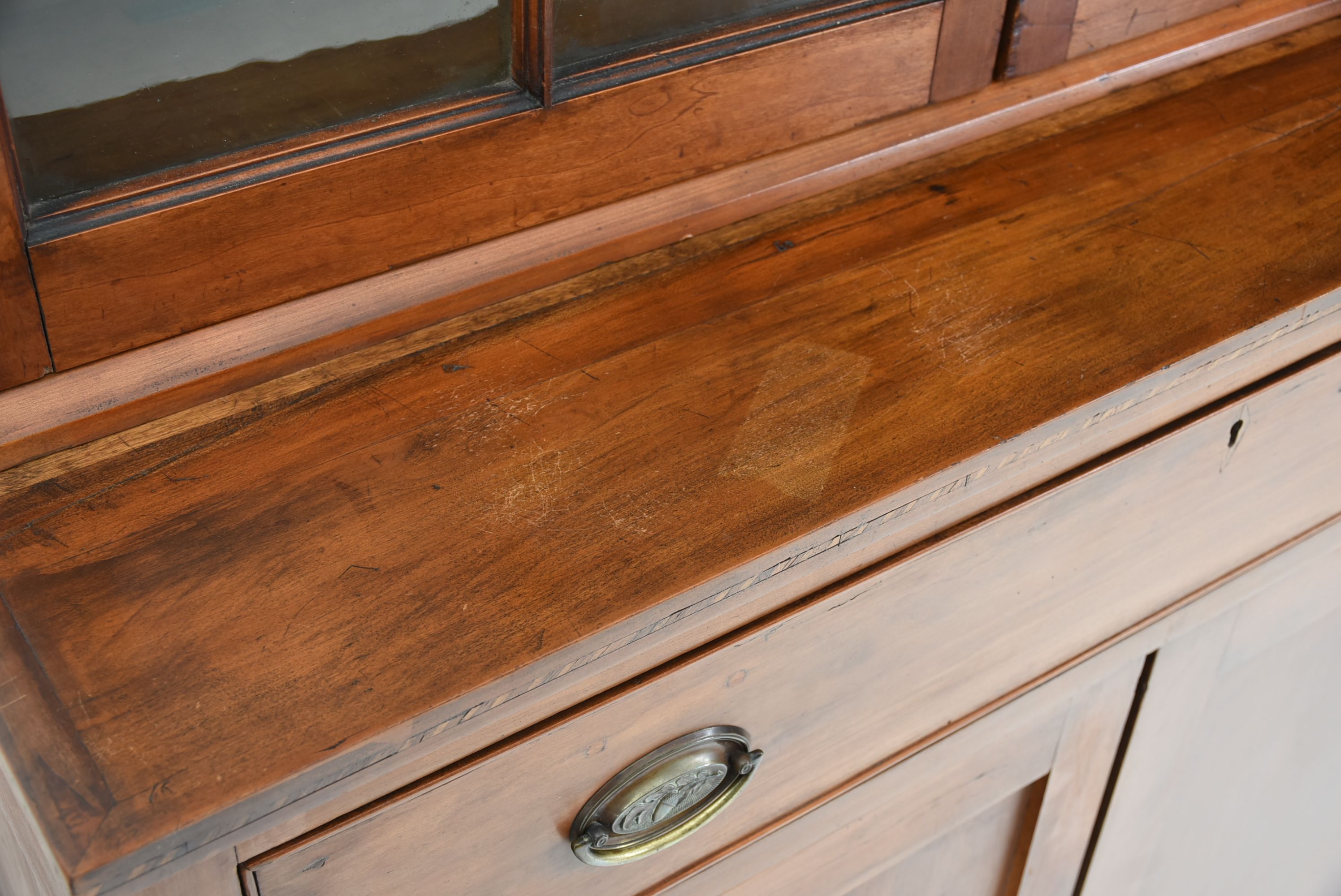 Early 19th Century Cherry Step-Back Cabinet
