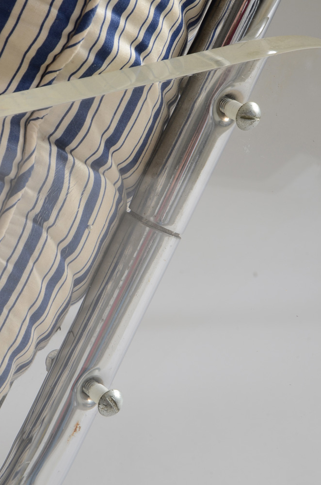 Pace "Argenta" Lucite and Chrome Framed Armchair