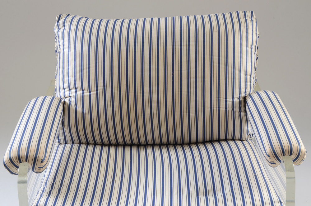 Pace "Argenta" Lucite and Chrome Framed Armchair