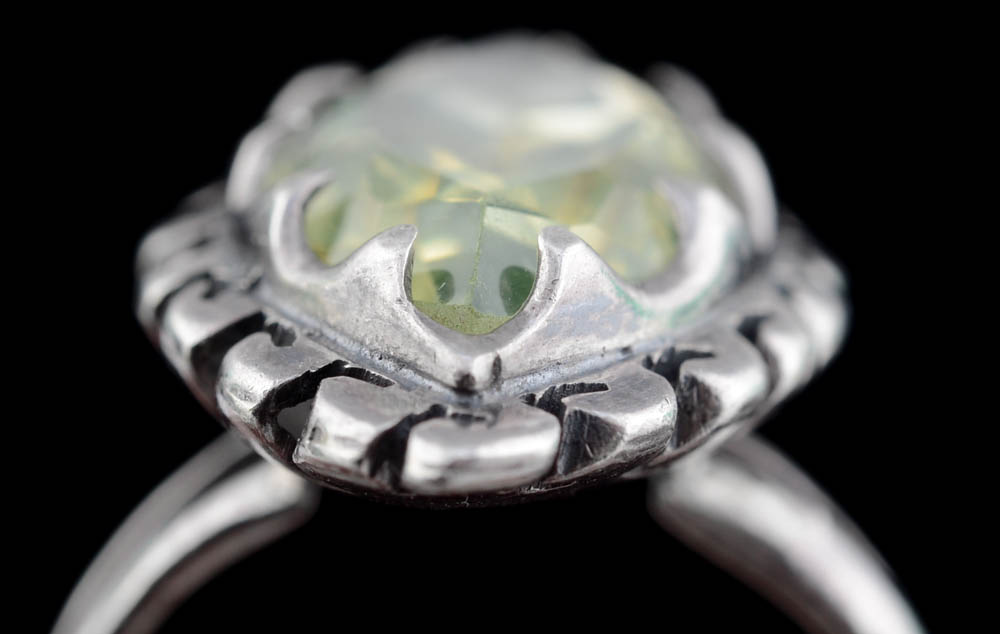 Sterling Silver Navette Ring