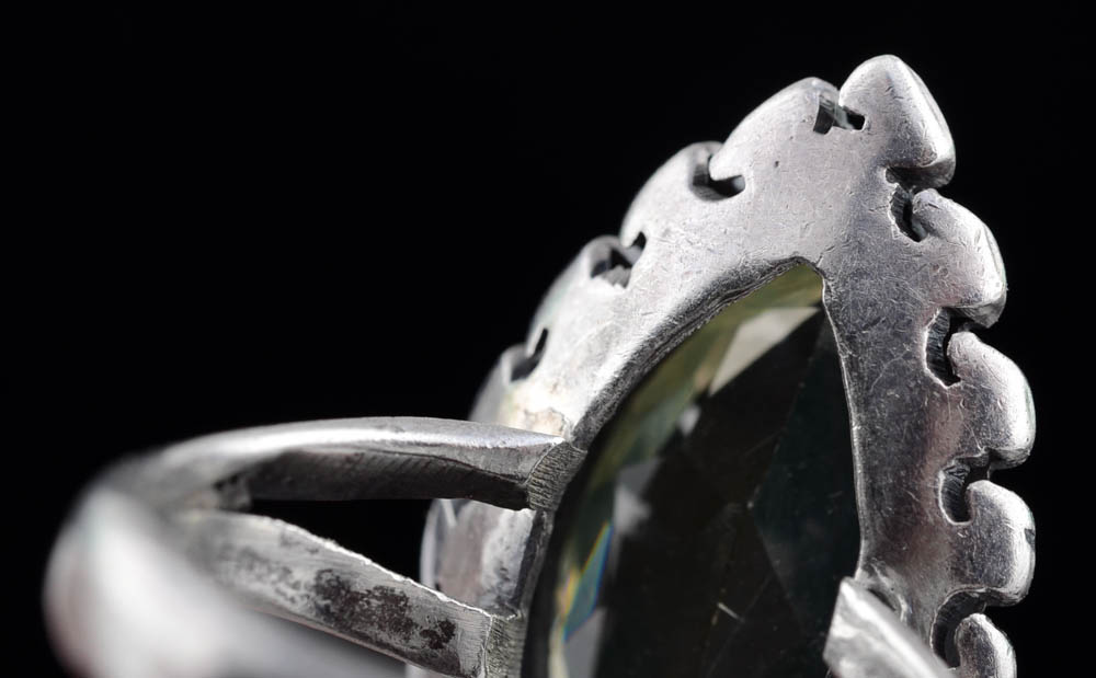 Sterling Silver Navette Ring