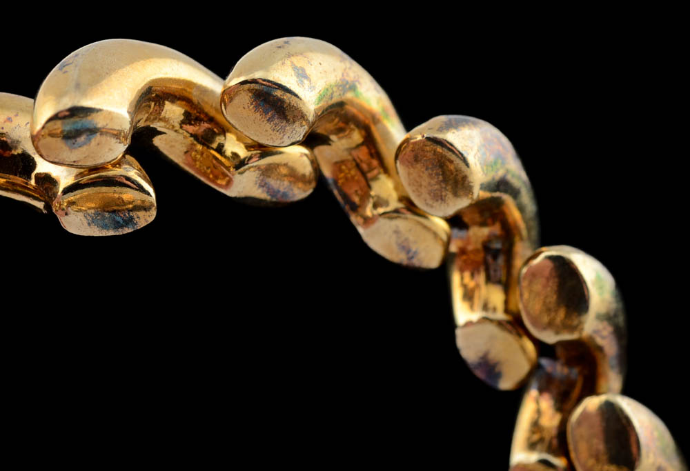 Sterling Silver Gold Tone San Marco Link Bracelet