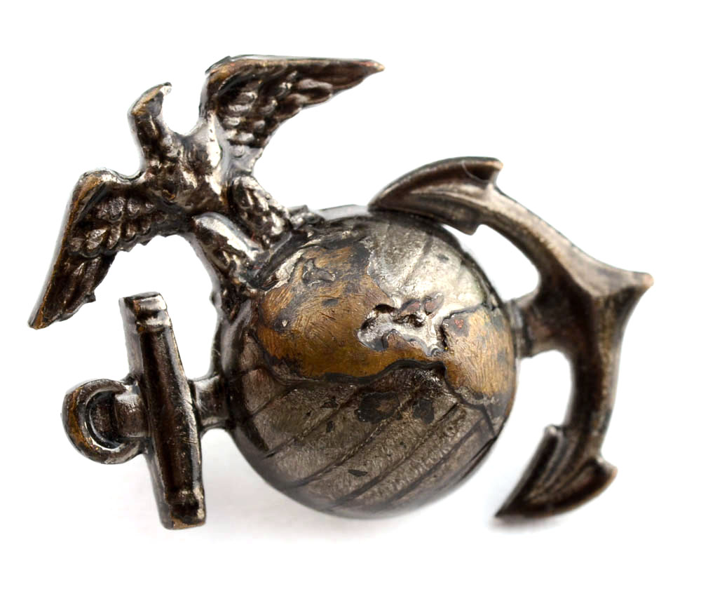 Marine and Navy Pins with Brass Tool Charms and St. Xavier Class Ring