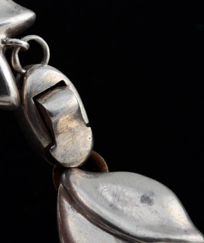 Sterling Silver Leaf Bracelet