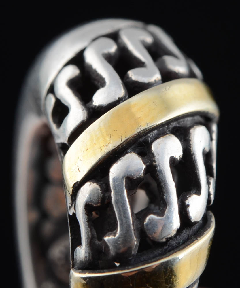 Sterling and 14K Gold Hoop Earrings