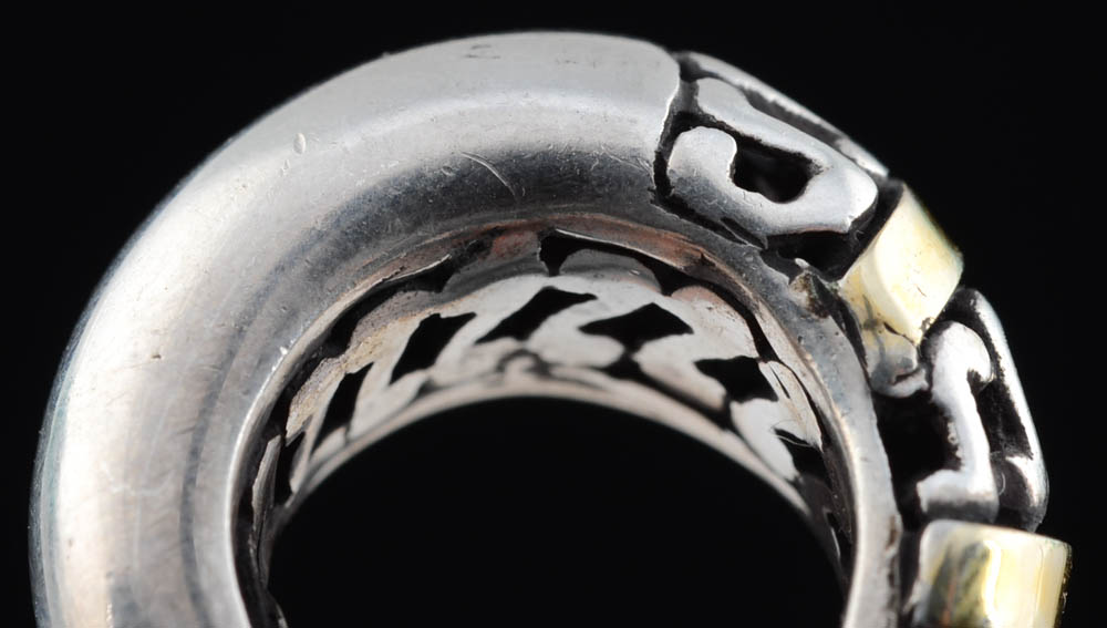 Sterling and 14K Gold Hoop Earrings