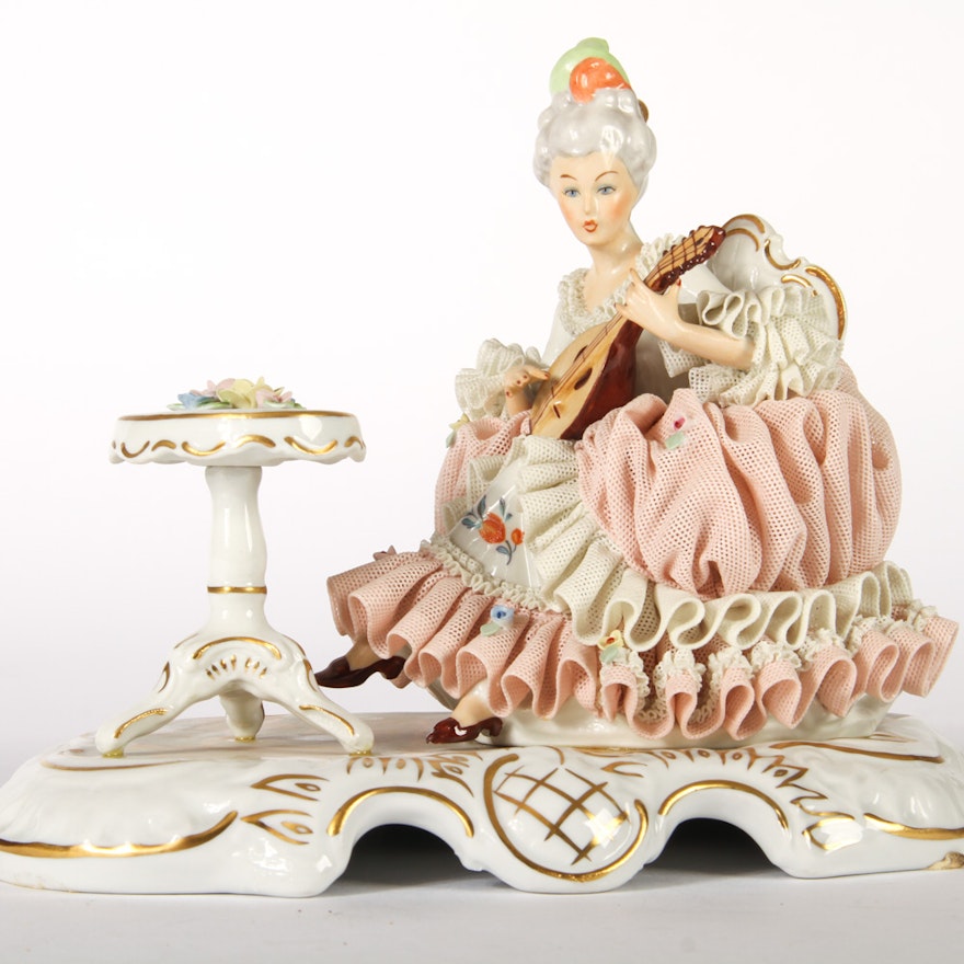 Dresden Lace Porcelain Figurine