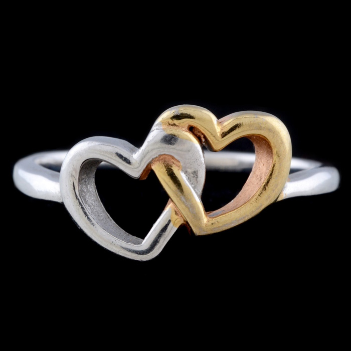 Two Tone Heart Ring