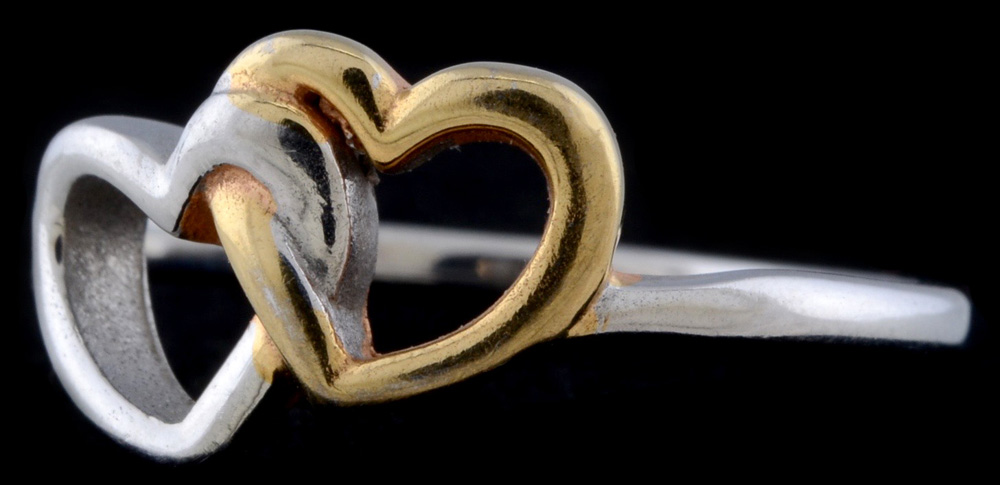 Two Tone Heart Ring