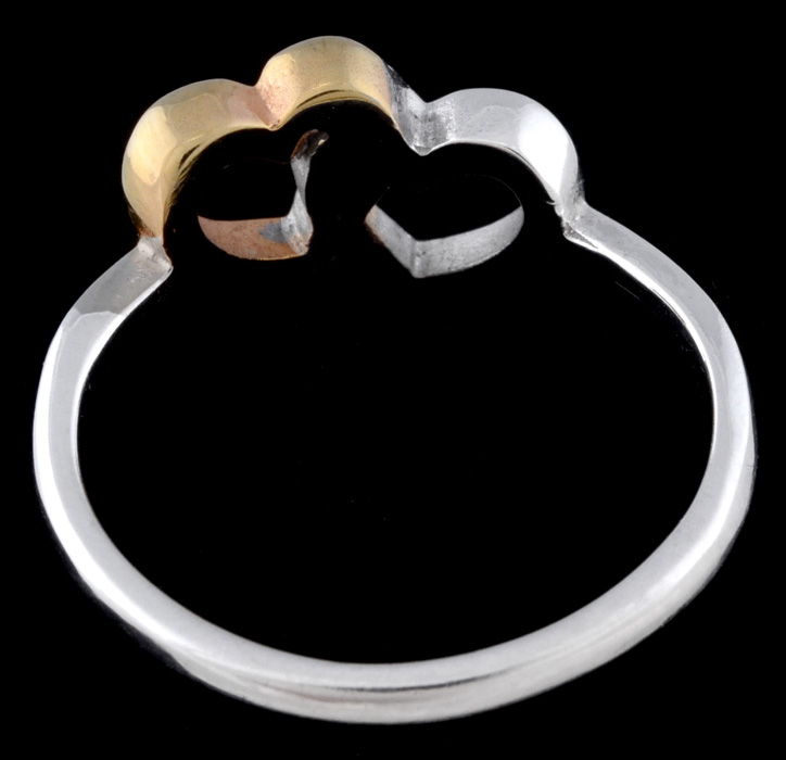 Two Tone Heart Ring