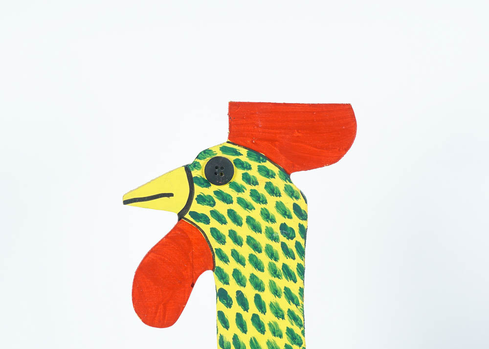 Folk Art Wooden Roosters by Marvin Finn