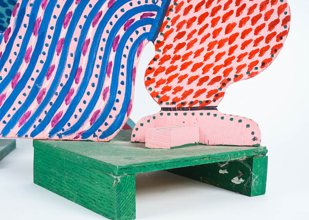 Folk Art Wooden Roosters by Marvin Finn