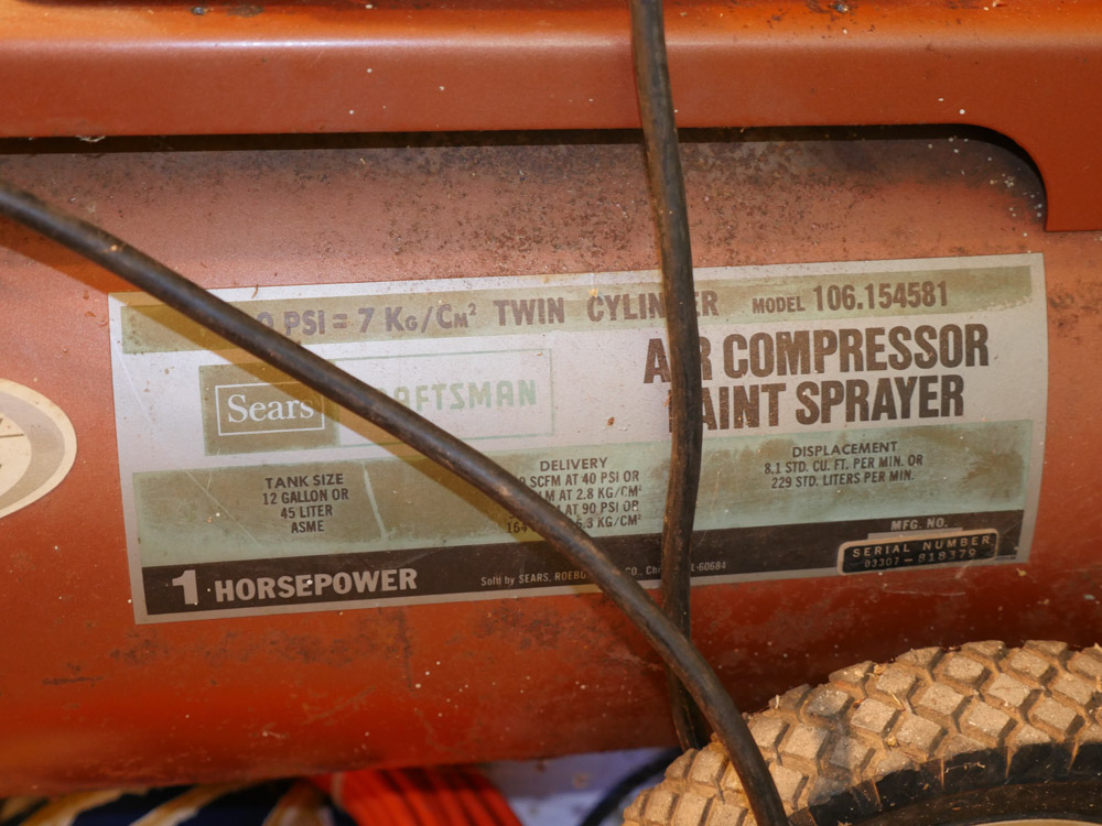 Vintage Sears Air Compressor Paint Sprayer