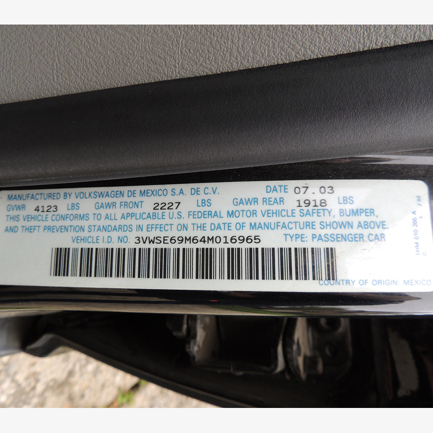 2004 Black Volkswagen Jetta 1.8T Sedan